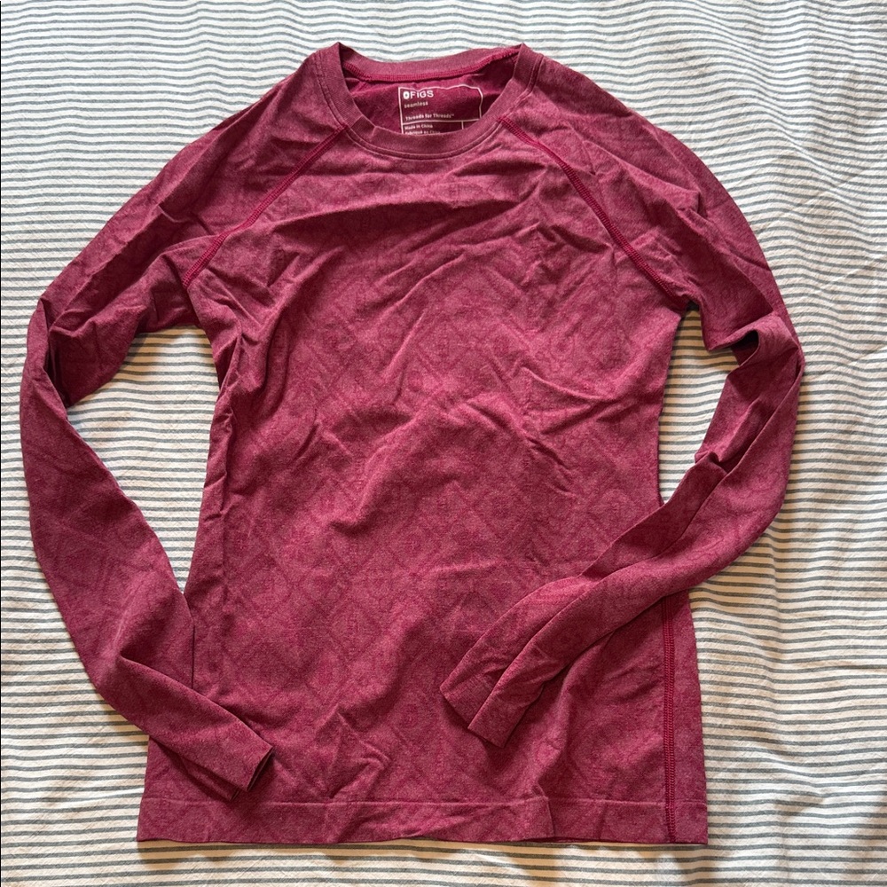 Figs Seamless Underscrub in Cranberry
